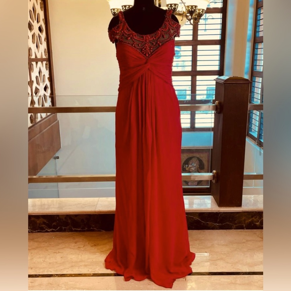 Beaded corset flowy gown NWOT - Picture 1 of 4